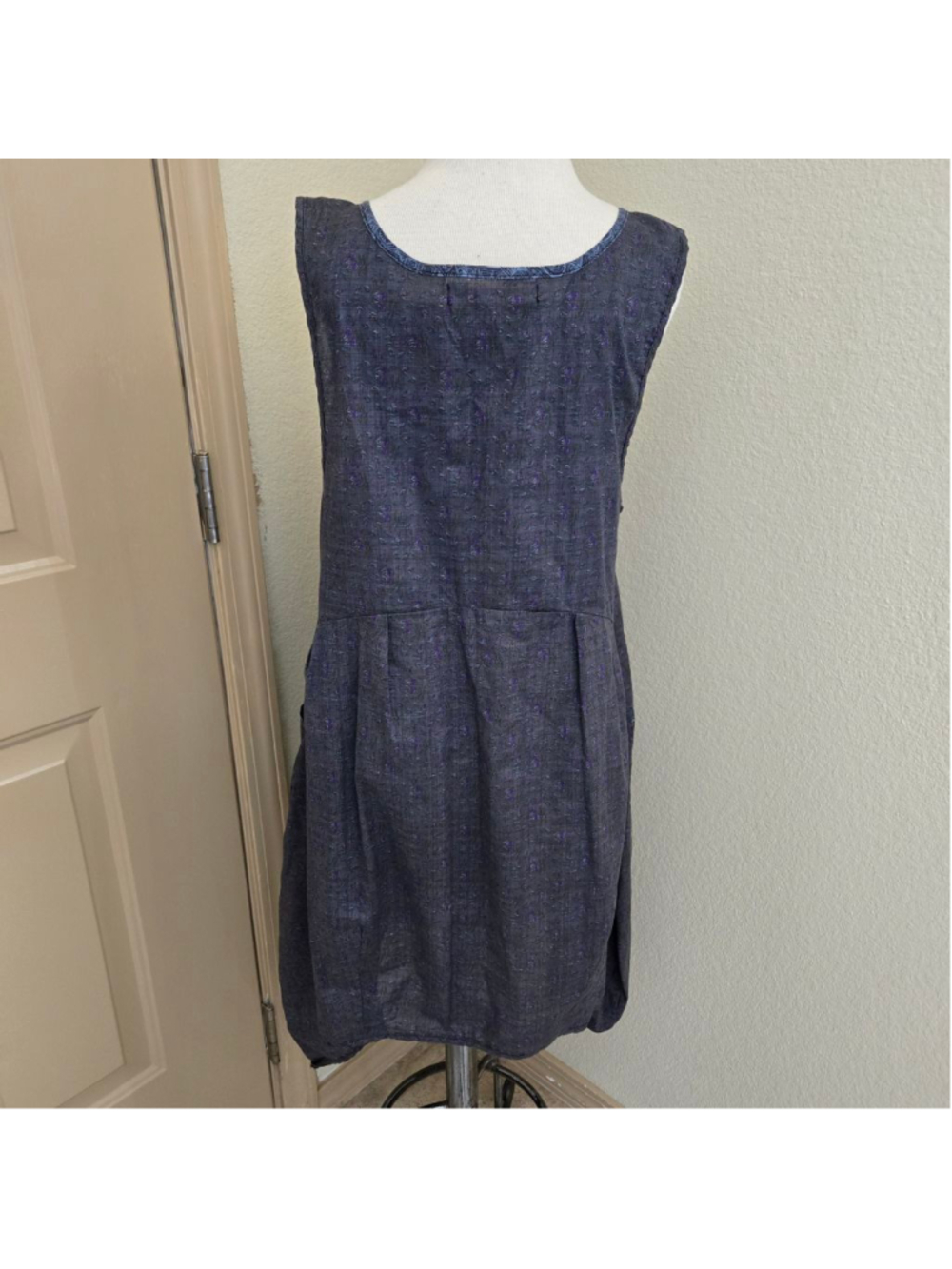 Blue Fish 00 Barclay Tuesday's Pocket Prairie Dress Contrast Grey Floral - Picture 5 of 12